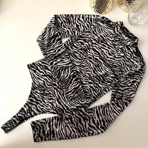 Set of Two Velvet Cut-Out Bodysuits